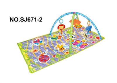 Rectangle a baby-crawling fitness blanket (with music) - OBL728553
