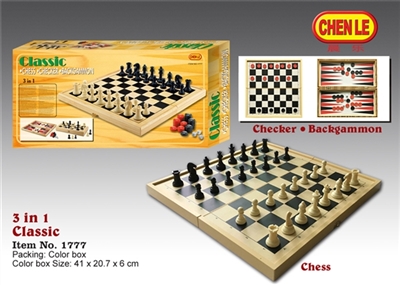 3 in 1 chess (imitation wooden color) - OBL728694