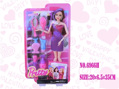 12 joint fashion barbie comb with mirror perfume - OBL728885