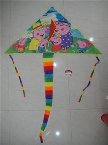 1.4 meters color printing pepe pig triangle kite (wiring) - OBL729142