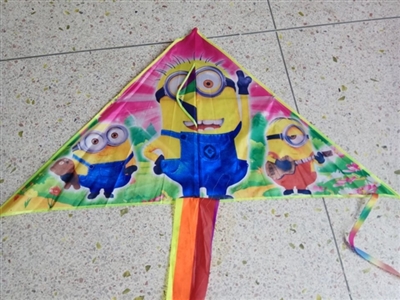 1.4 meters color printing yellow triangle kite (wiring) - OBL729144