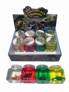 Box 12 square barrel zhuang crystal mud with dinosaurs - OBL729583