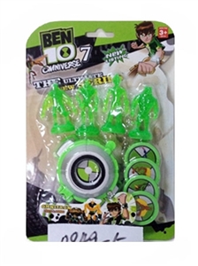 BEN10 seventh generation turns lights. Music (bag) with flying saucers launcher with four address as - OBL729756