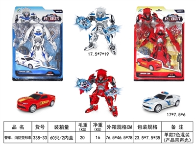 Police cars, fire control deformation of the car - OBL730082