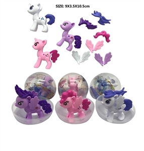 High-grade PVC plastic egg Ma Baoli assembled. Three wings of the horse hair can be arbitrary colloc - OBL730357