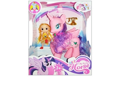 Evade glue one-horned pegasus polyster with 3.5 -inch confused barbie - OBL730361