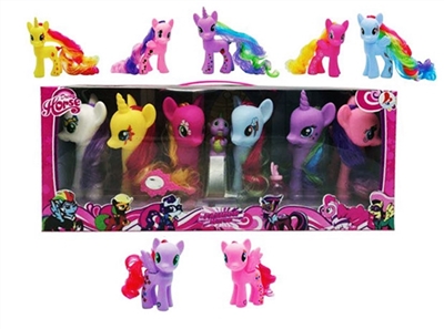 6 latest evade glue fruit Ma Baoli dinosaurs with two suction bottles and horse comb mirror with PVC - OBL730376