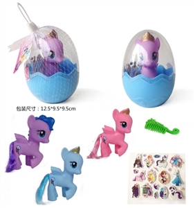 High quality of PVC plastic big egg evade glue Ma Baoli take hairpin comb three three color orange T - OBL730385