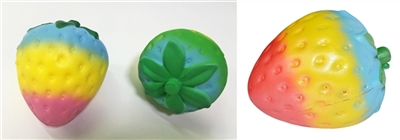 慢回弹PU彩色草莓 - OBL730516