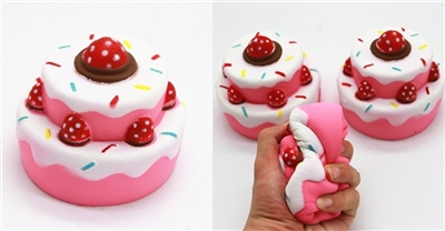 慢回弹PU双层草莓生日蛋糕 - OBL730584