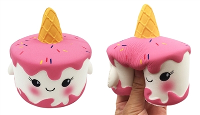 慢回弹PU独角笑脸蛋糕 - OBL730598