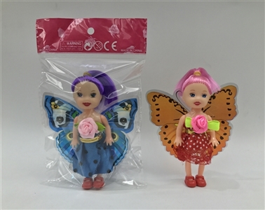 3 inches of solid body small kelly points butterfly fairy Color mixed glue more clothes - OBL731296