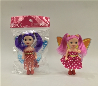 3 inches of solid body small KaiLiShuang whip butterfly fairy Color mixed glue more clothes - OBL731297