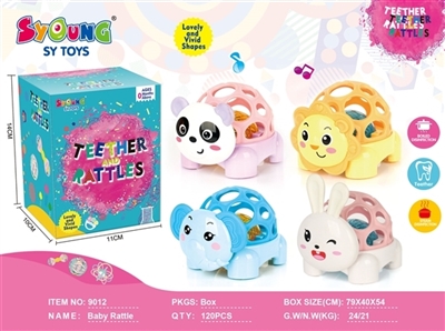 Soft rubber animal baby educational light music - OBL731422