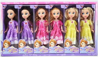 9 inches empty handed princess Sophia 6 pack - OBL732665