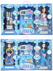 With the light music kitchen barbie (2, orange) - OBL732751