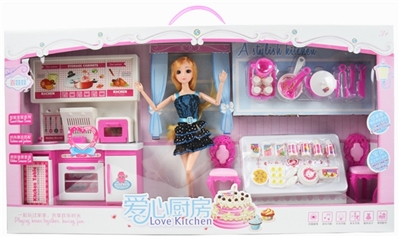 With the light music love kitchen barbie - OBL732752