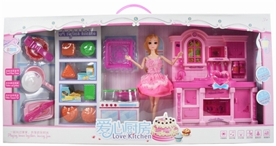 With the light music love kitchen barbie - OBL732753