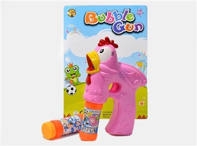 Solid color chicken bubble gun electic bubble gun China Toys
