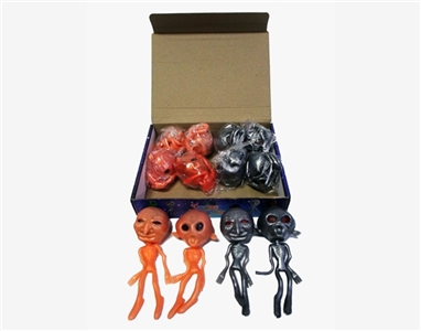 盒庄12只小骷髅头手捏彩珠球 - OBL732850