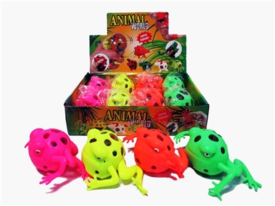 盒庄12只大青蛙手捏彩珠球 - OBL732851