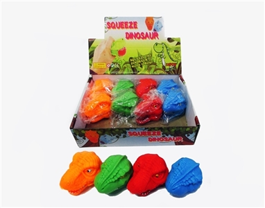 盒庄12只恐龙头手捏彩珠球 - OBL732853