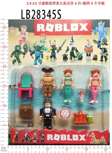 2.5 to 3.2 inch virtual world mermaid doll 4 parts only 5 in bulk - OBL732930