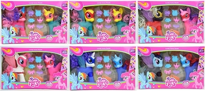 Big color horse with light music lotteries comb hair clips - OBL732992