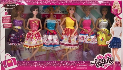 Change box (6 only black and white dolls, orange) - OBL733010