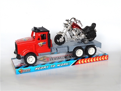 Solid color inertia truck to tow the motorcycle - OBL733099