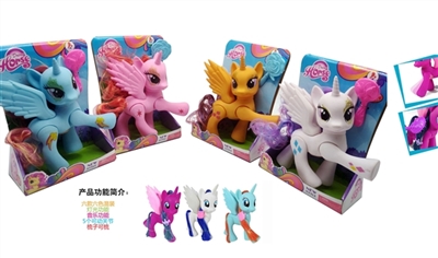 Evade glue large joints horse with light music band 4 color 4 conventional comb - OBL733388