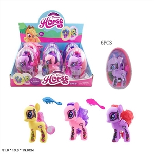 High quality PVC plastic olive big egg evade glue colour Ma Baoli with horse combs three three color - OBL733409