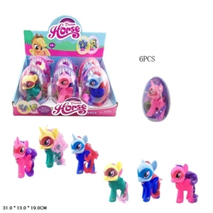 High quality PVC plastic olive big egg evade glue steeds polyster with six horses comb three color a - OBL733410