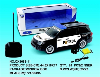 1：12丰田四通遥控警车 带电带灯光音乐 - OBL733574