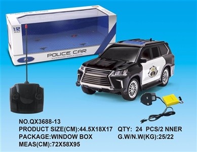 1：12雷克萨斯四通遥控警车 带电带灯光音乐 - OBL733575