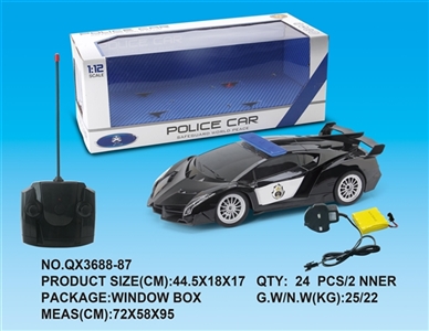 1：12毒药四通遥控警车 带电带灯光音乐 - OBL733583