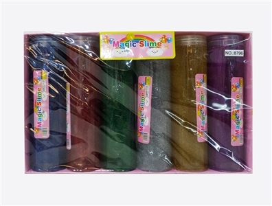 Window box of six big bottle of gold powder crystal mud - OBL734225