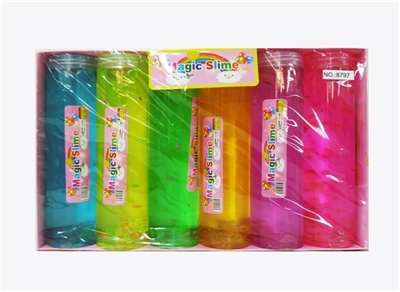 Window box of six large bottles of fruit crystal mud - OBL734226