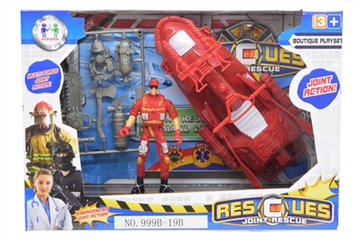 Fire suit/slide motor boats, soldiers and accessories - OBL734313