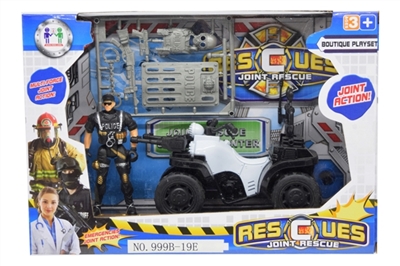 警察套装/滑行沙地摩托，军人加配件 - OBL734316