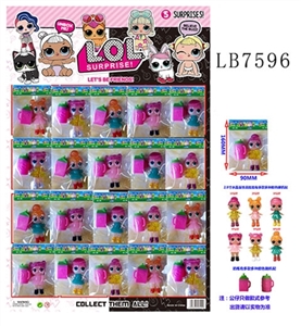 2.8 inch crystal surprise baby six single doll baby bottles, plastic bags, 20 (1) a large plate - OBL734387