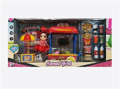 Play house burger cart with light music - OBL734432