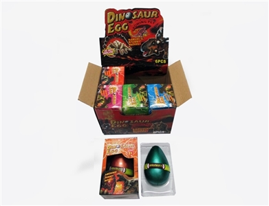 盒装6粒超大彩色膨胀恐龙蛋 - OBL734509