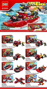 Fire rescue team assembled 8 PCS blocks - OBL734619