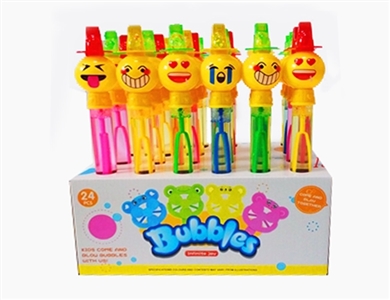 29 cm long paragraph 4 whistle face smiling face bubbles stick - OBL734703