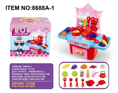 LOL惊喜娃娃自装餐具台带灯光、声音 - OBL735292