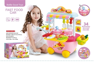 34 PCS fashion cartoon cart with sound. The lights (not package) - 3 grain of 1.5 V - OBL735808