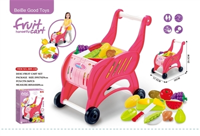 Shopping trolley set (including 10 can cut fruit) - OBL735812