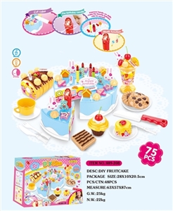 DIY electric fruit cake kit (75 PCS with music, electricity) / 3 AG13 button batteries - OBL735859