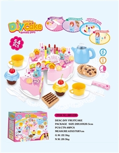 DIY electric fruit cake suit (54 PCS with music, electricity) / 3 AG13 button batteries - OBL735862